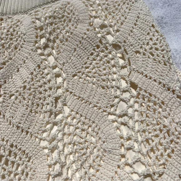 NEW HELMUT LANG CREAM CROCHET BIKER SHORTS - Picture 3 of 7